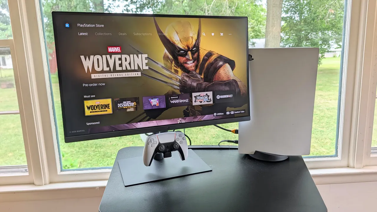 Monitor gaming PlayStation 27 inci hadir dengan desain elegan serasi PS5 dan dock pengisian daya DualSense terintegrasi